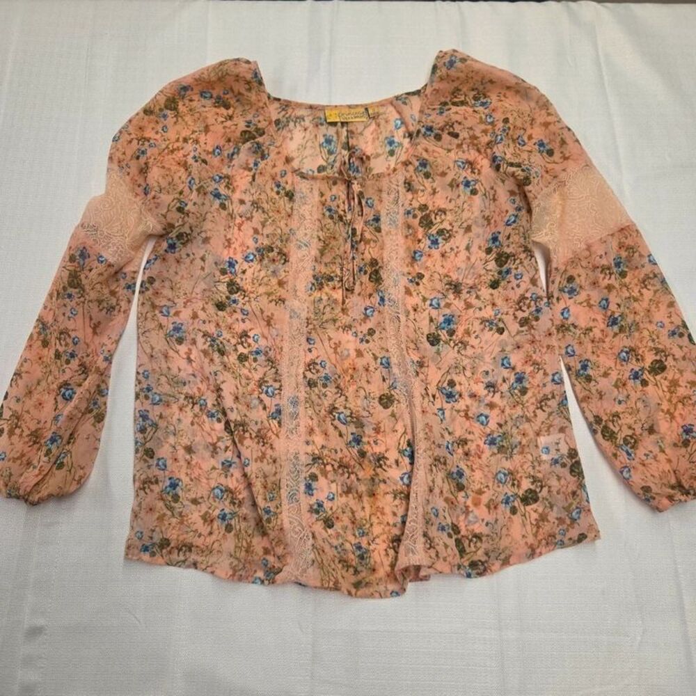 Princess Vera Wang Sheer Floral Ladies Small Top